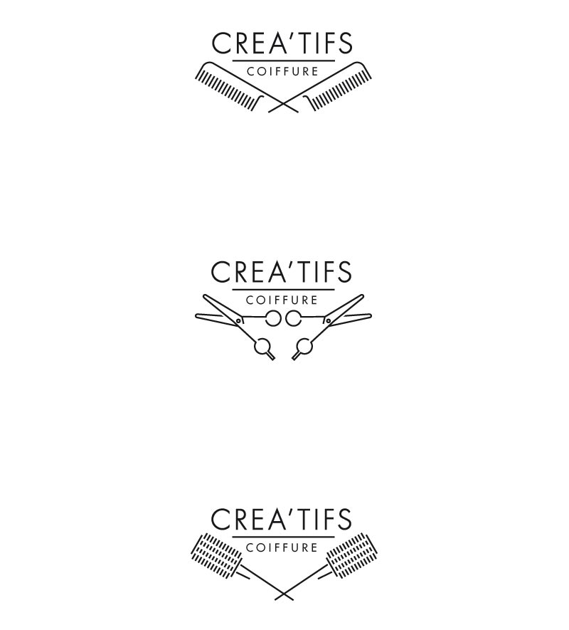 Logo Creatifs Coiffure, graphisme: Thierry Schulé
