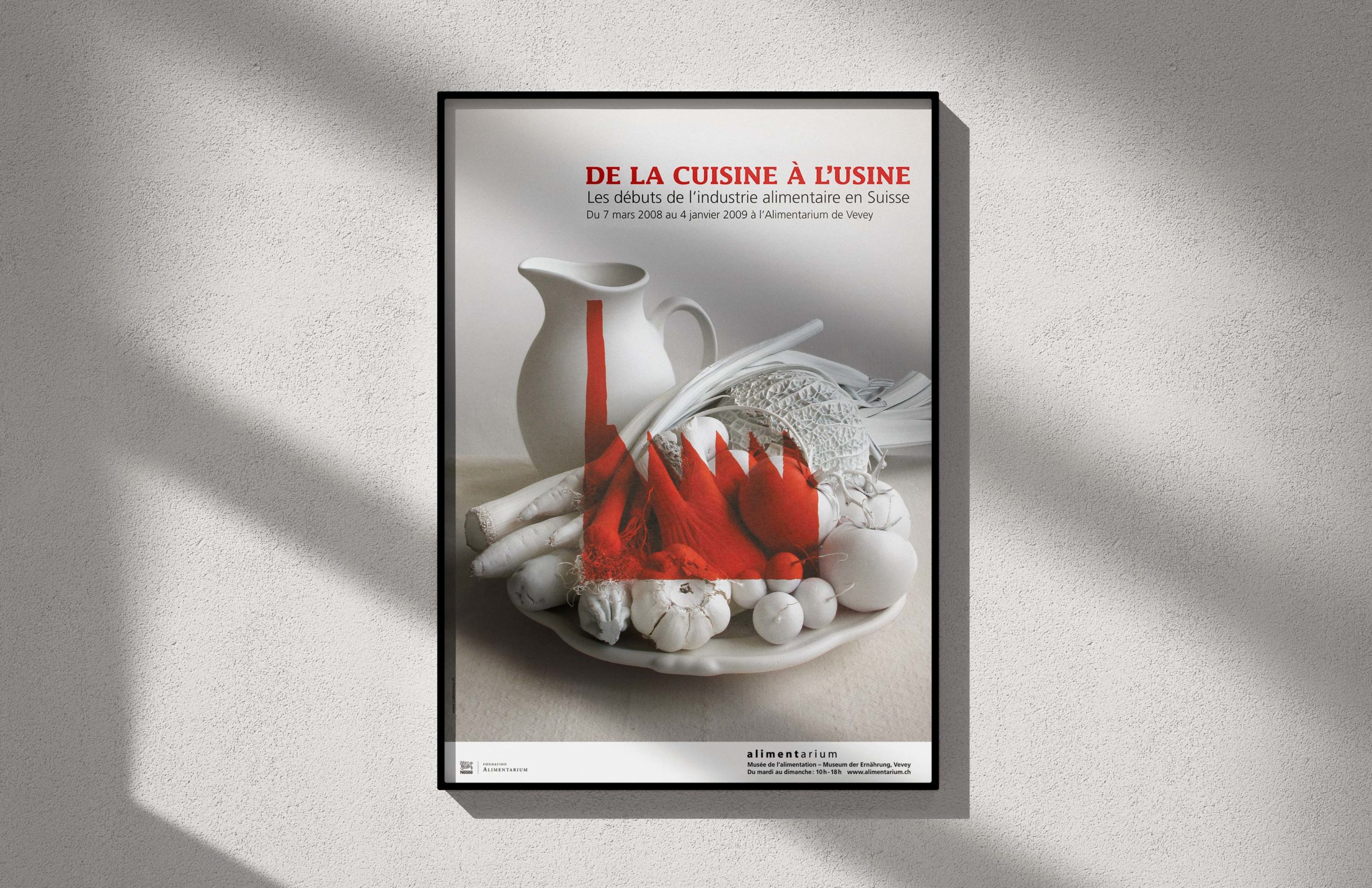 De la Cuisine à l'Usine, exposition à l'Alimentarium, affiche©TierSchule