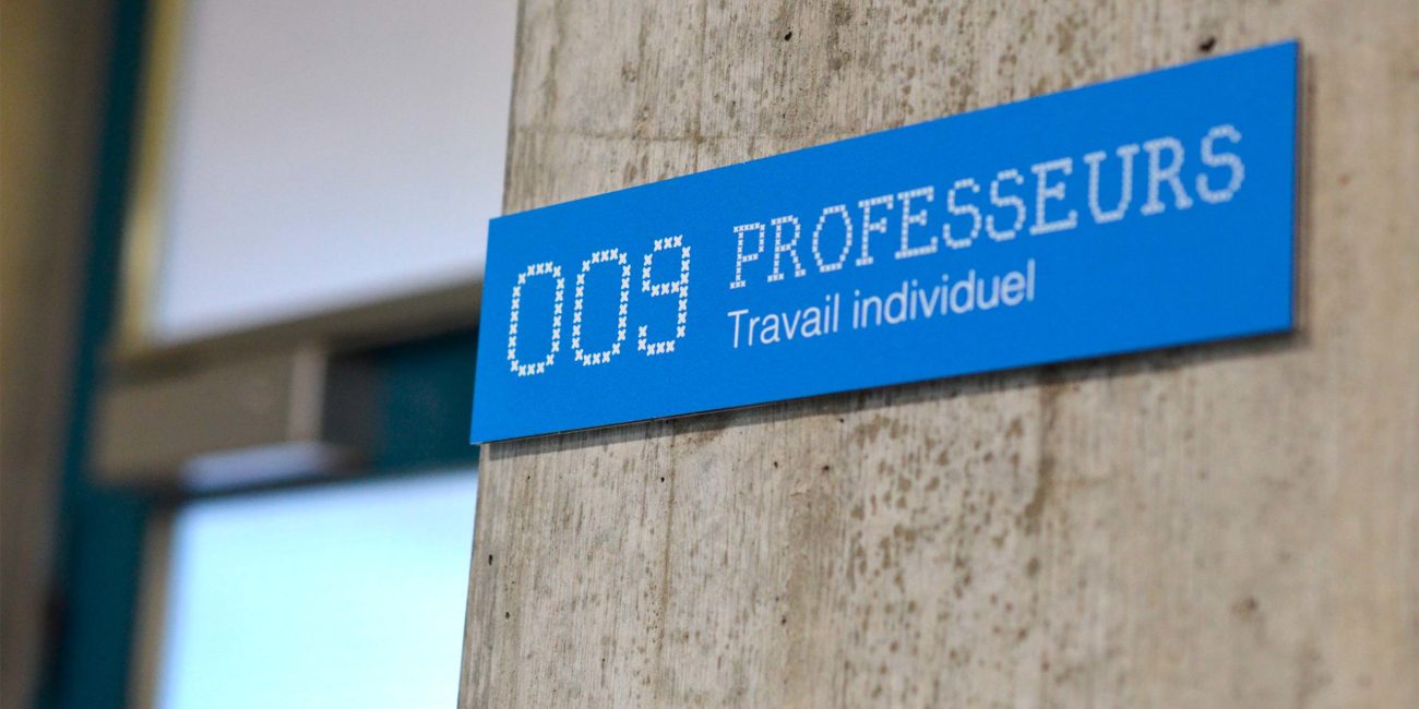Signalétique du collège du Sud, graphic design, en collaboration avec le Studio Dyptique