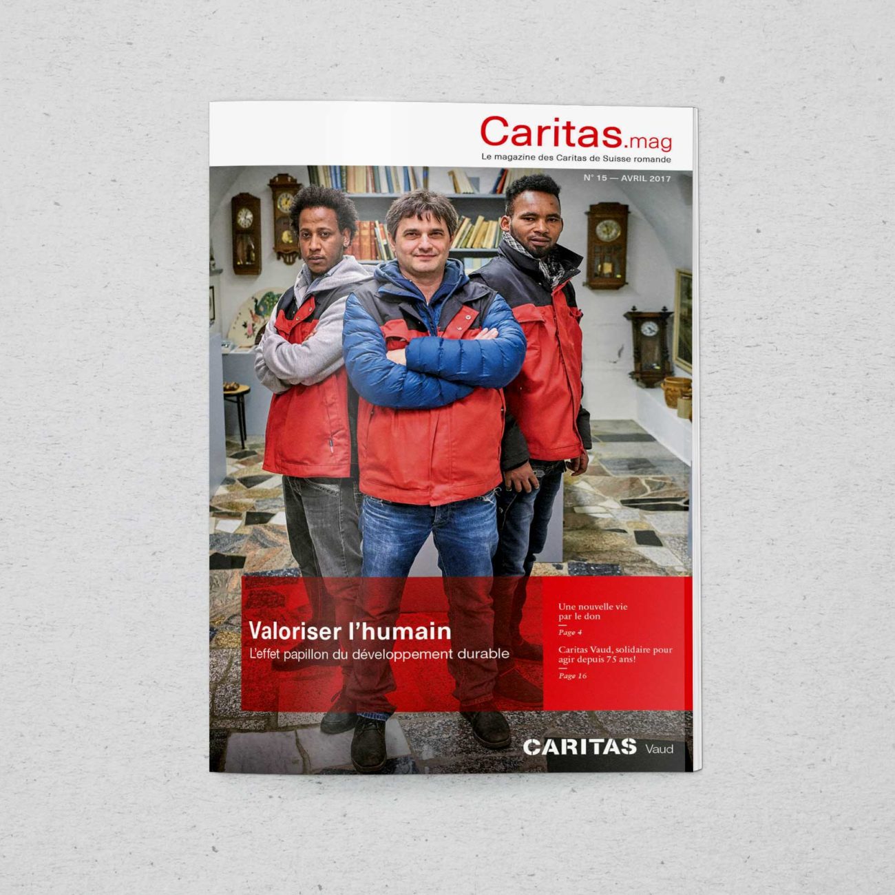 Caritas.mag, graphisme design, book design ©TierSchule