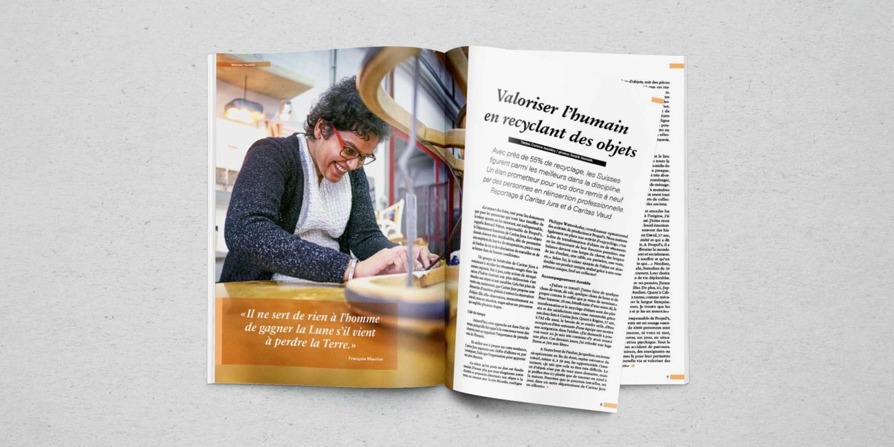 Caritas.mag, graphisme design, book design ©TierSchule